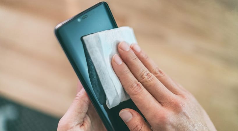 Limpar a tela do smartphone